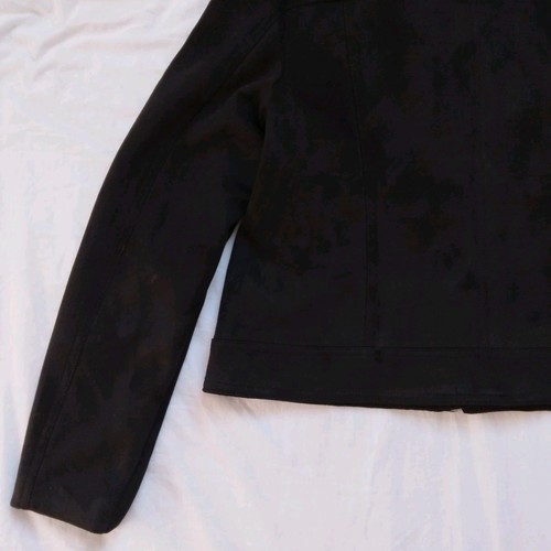 Philosophy Faux Suede Moto Black Biker Jacket Goth Steampunk Punk Size Medium - Picture 10 of 12