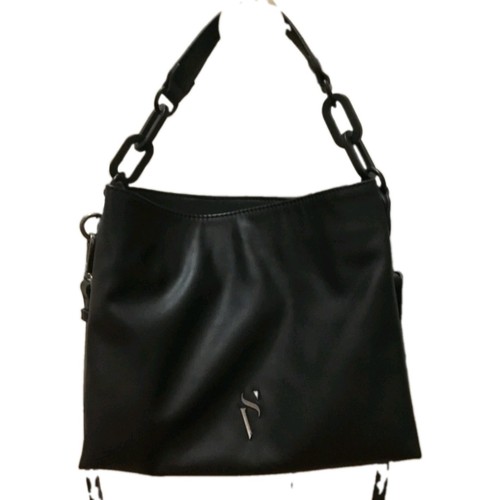 Simply Vera by Vera Wang Black Faux Leather Bag Adjustable Strap