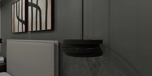 Quoizel QP6223 Berner 3 Light 16"W Pendant - Black - Picture 3 of 4