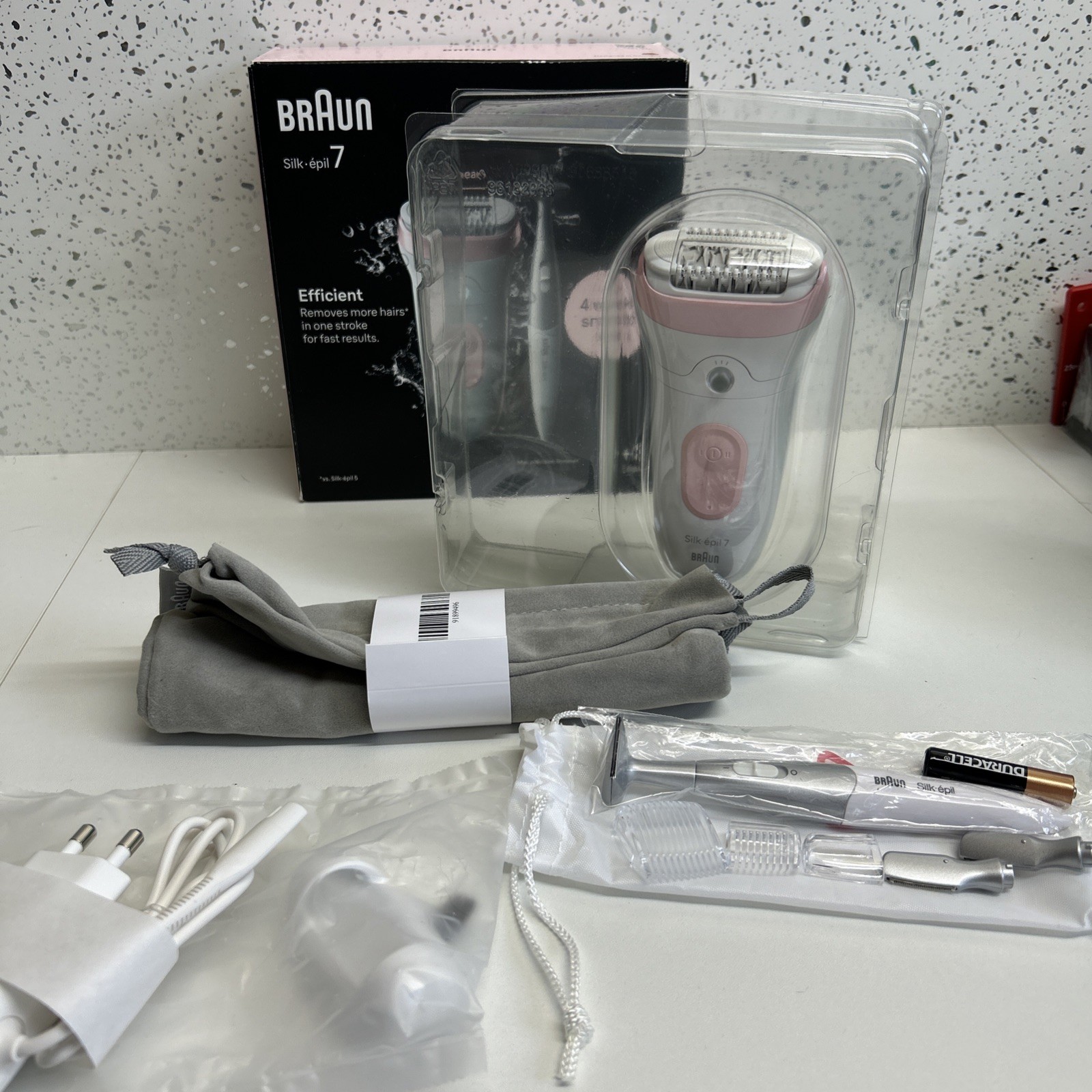 Braun Epilator Silk-épil 7 SE7-210 Wet & Dry Wide Head With Mini Trimmer - Used