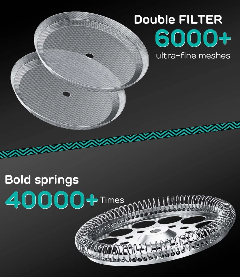 Cafetera prensa francesa - 34 oz doble aislamiento acero inoxidable cafetera plus... Foto 4 de 4