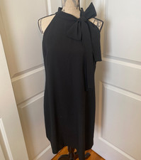 Vince Camuto Sz 12 NWT Black Dress Cocktail Bow Heavy Weight Fully Lined