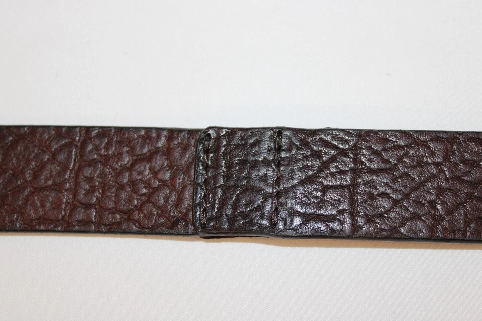 Cinturón Peter Millar Marrón Oscuro Bovino Cuero Genuino Talla 85/32 Hecho en Italia Foto 4 de 4