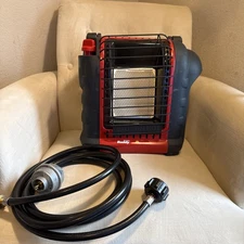 Mr. Heater Portable Buddy 9000 BTU Propane Radiant Space Heater Gas Hose & Adapt