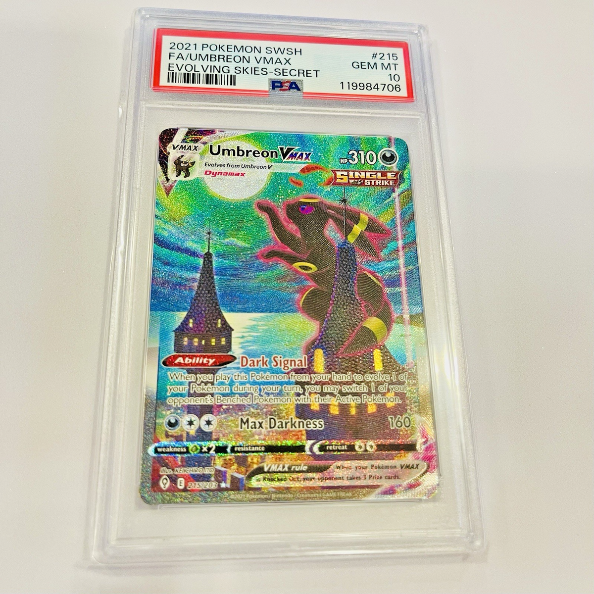 ブラッキーvmax sa umbreon vmax 215/203 英語ポケモン Pokemon