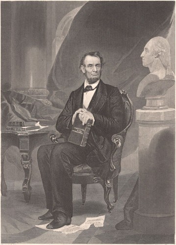 President ABRAHAM LINCOLN - U.S. Civil War - Original 1862 Engraving