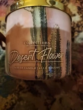 KIRKLANDS HOME Boardwalk Collection Desert Flower 3-Wick Jar Candle 14oz. New