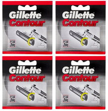 Lot 4 x 5 = 20 Lames GILLETTE CONTOUR Lot Recharges Rasoir Homme 2 Sensor Excel