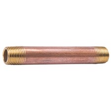 GRAINGER APPROVED 468-040GR Nipple,Red Brass,2 x 4 In,Threaded 1VHB8