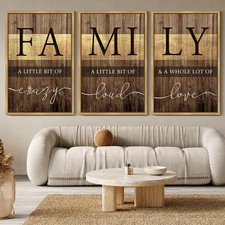 Drsoum Home Family Wall Decor Farmhouse Sign Wall Hanging Decor Rustic Netural Q