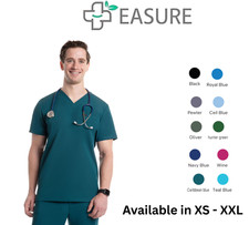 Men  s Scrub Top V-Neck Aven 1 Pocket, Stretchy Medical Uniform Tops
