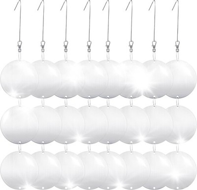 Hedoc Reflective Bird Scare Discs Set, 24PCS Large Double-Sided 