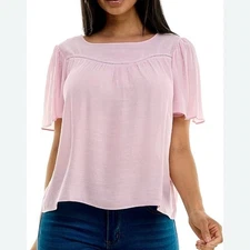 Nanette Lepore Blouse Cottagecore Pink Lightweight Small Casual Spring