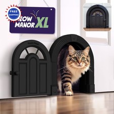 Purrfect Portal Meow Manor XL Interior Cat Door up to 30 lb No-Flap Doors Easy
