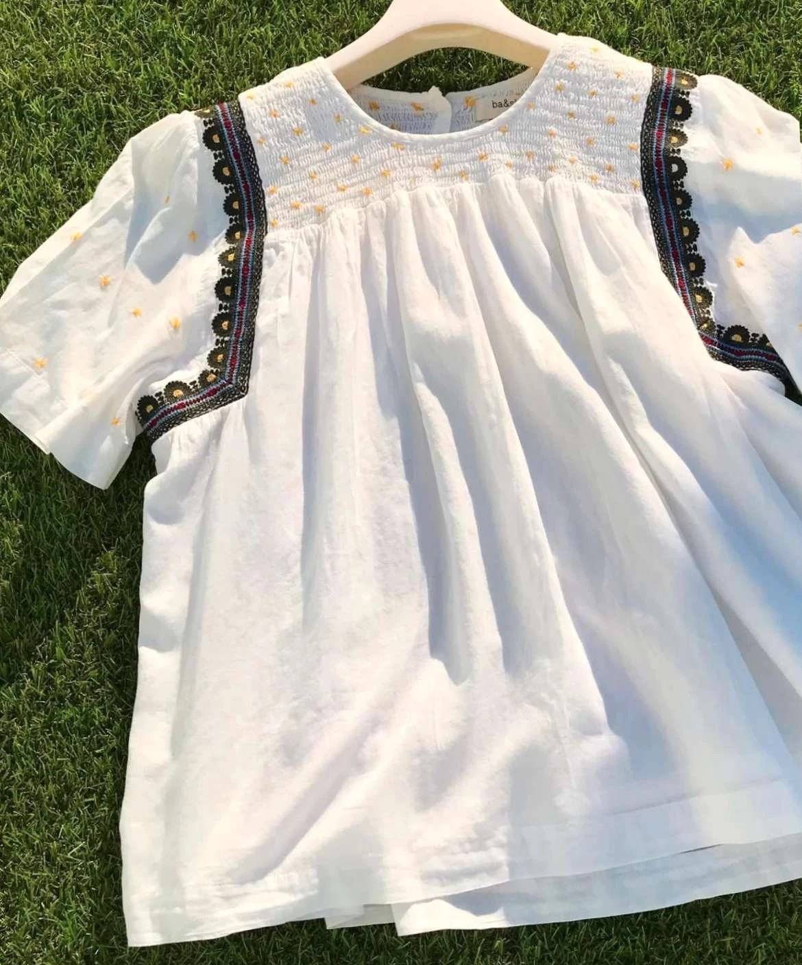 Ba&sh - Baumwolle weiß bestickte Top Bluse - Blanc - M
