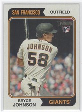 2023 Topps Heritage * Bryce Johnson Rookie San Francisco Giants #353