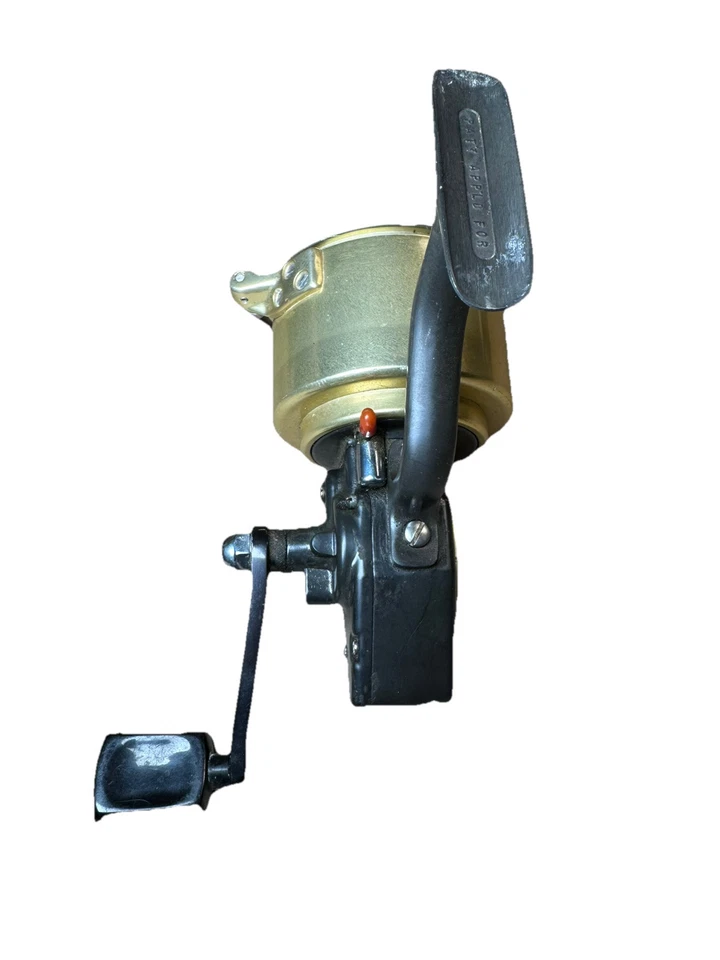 Vintage Fin-Nor No. Carrete de pesca giratorio 4 Gar Wood Jr Miami Florida Foto 4 de 4