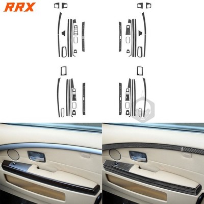60Pcs Real Carbon Fiber Interior Door Panel Cover Set For BMW 7 Series E66 02-08