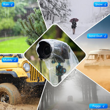 2 Pack Clear Camera Rain Cover Waterproof Sleeve for DSLR Lens Up to 11"