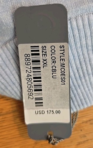 Peter Millar Golf Pullover Crown Sport 1/4 Zip Mens XXL Light Blue NWT $175 - Picture 11 of 11