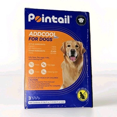Pointail ADDCOOL  Plus Flea & Tick Prevention for Dogs 23-44 lbs 3 Ct exp 06/28