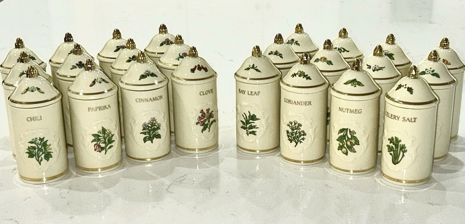 Lenox Spice Garden Porcelain Spice Jars & Lids 4” 1992 Complete Set of 24 EUC
Opens in a new window
