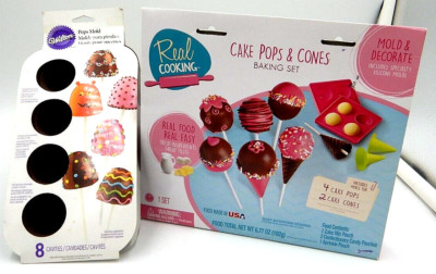 NEW Real Cooking Kid s Cake Pops & Cones Baking Set & Wilton Pops Mold