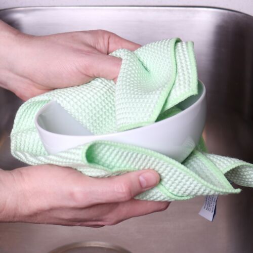 12 Pack of Microfiber Waffle Cleaning Cloths - 16 x 16 Lint Free Cloth Colors - Picture 39 of 40
