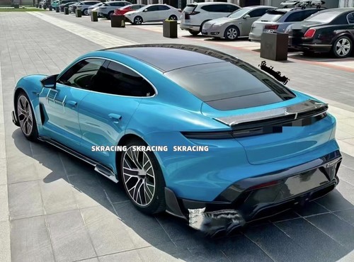 Real Carbon Rear Trunk Lips Spoiler Wing Body Kits Fits Porsche Taycan 2020-2024 - Picture 12 of 20
