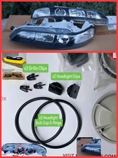 JDM 1994 - 2001 Honda INTEGRA Dc2 Headlights Bulb Cap O Ring Gasket Grille Clips