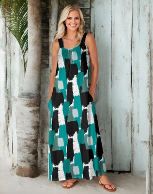 Bon Apple Tea Women's Maxi Dress with Pockets