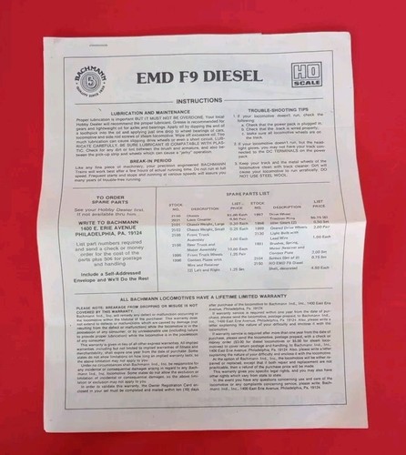 Bachmann Ind. Gaines Gravy Train Promotional Custom EMD F9 Diesel HO Train Set - Picture 20 of 23