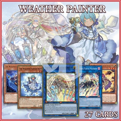 WEATHER PAINTER DECK 27 | Rainbow Snow Moonbow Cloudy Canvas Rain YuGiOh  | eBay