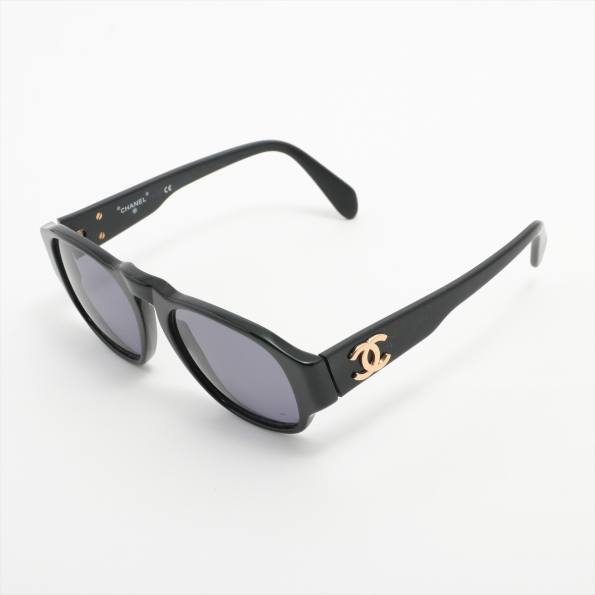 CHANEL 01452 Black Brown Plastic Hardware Sunglasses Chanel Acetate CC Sunglasses 01452 Tortoise 1354478  main image 3