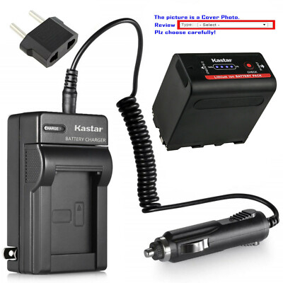 Kastar Battery AC Travel Charger for Atomos NP-F970 F960 Atomos Shogun Inferno