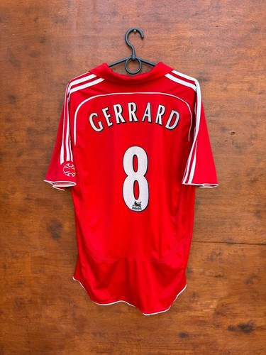 LIVERPOOL 2006/2007 HOME FOOTBALL SHIRT JERSEY ADIDAS L #8 GERRARD - 第 1/6 張圖片