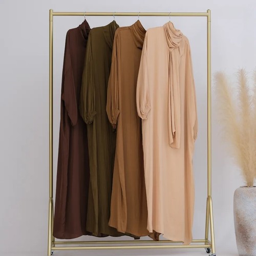 Modest Muslim Islamic Abaya Dress Arab Prayer Robe Turkey Kaftan Ramadan Gown - Picture 5 of 62
