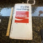Vintage 1960’s /70’s Metal Coca Cola Soda Pop Calendar Sign Oil Gas 16” by 7”
