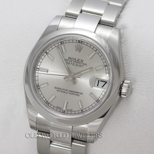 Rolex MidSize Datejust 178240 Silver Dial Stainless Steel w/Box