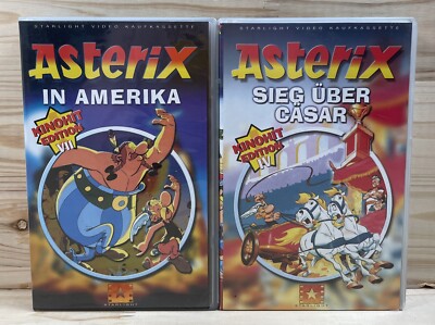 2 VHS Kassetten   ASTERIX - Kinohit Edition   Sieg über Cäsar + In Amerika