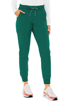 Med Couture Womens Touch Scrub Pants, Hunter Green, Size Medium Petite