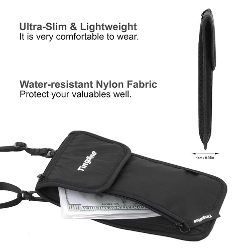RFID Blocking Money Pouch Travel Passport ID Card Holder Neck Wallet BagSecurity - Picture 9 of 13