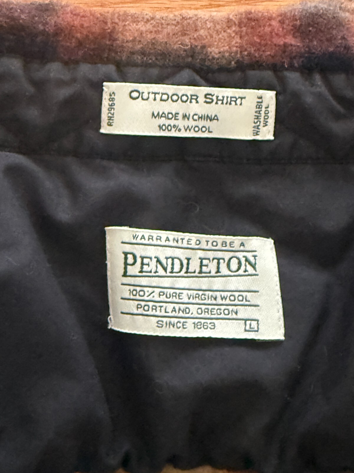 Pendleton Wool Flannel Large but Shrunk, fits Sma… - image 5