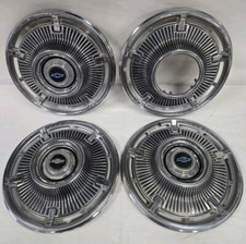 1965 Chevy Impala 14inch Stainless Steel Hub Caps Oem Gm