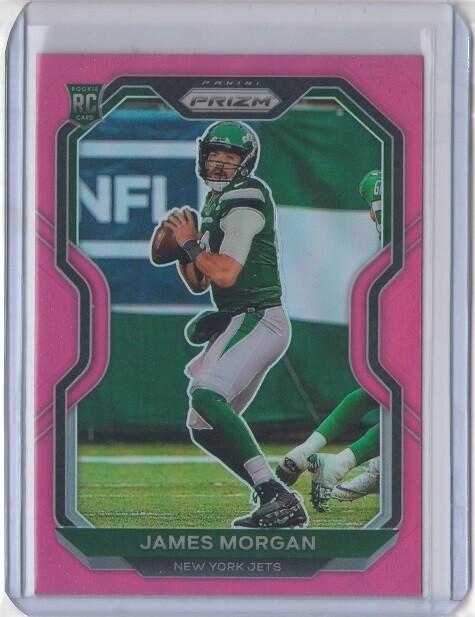 JAMES MORGAN 2020 Panini Prizm RC Rookie PINK SP Refractor #356 JETS FIU Colts