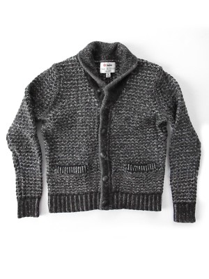 Rag Bone Target Boys Cardigan Wool Blend Shawl Collar Sweater Grey Size M 