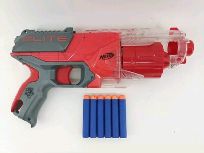 Nerf Gun Blaster Pistole Trommelrevolver N-Strike Elite Disruptor in rot