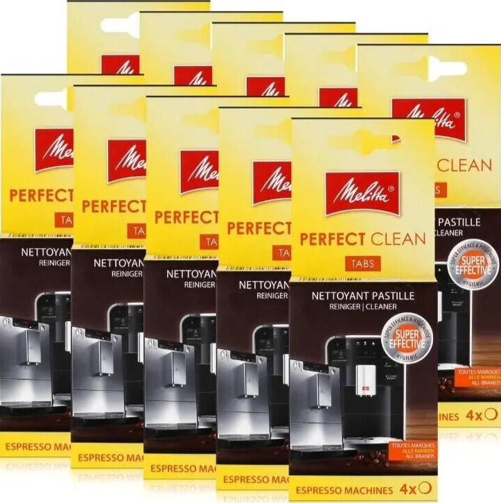10 Packs of MELITTA Perfect Clean Espresso Machine Cleaning Tablets  6545529x10