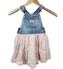 OshKosh B'gosh Toddler Girls' Denim Eyelet Skirtall Baby Size 4T