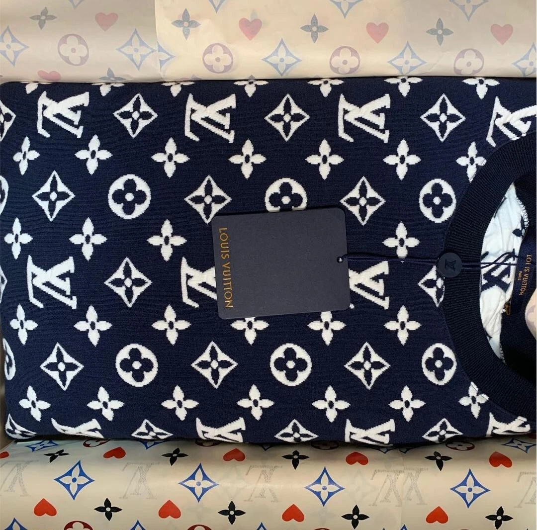 Lv full monogram jacquard crew neck new arrivals